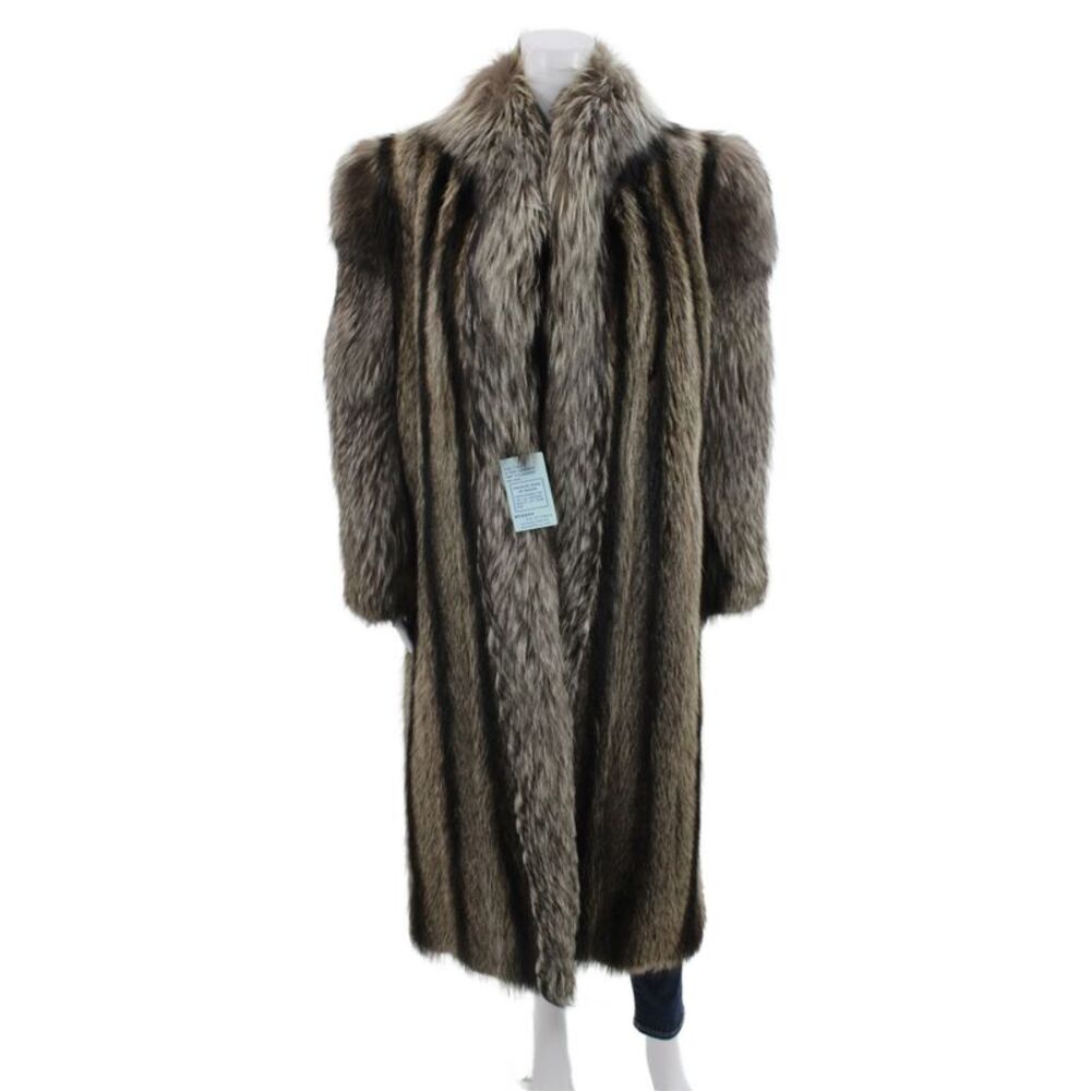 David Lee Women Brown Fur Coat Size M